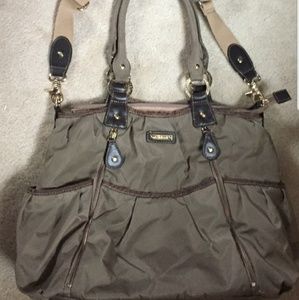 Storksak  olive diaper bag